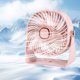 thumbnail image 4 of Ventilador de escritorio USB con pantalla digital | Miniventilador de 3 velocidades y alta potencia para oficina y hogar | Ventilador portátil colgante con cabezal flexible | Blanco, rosa y verde, 4 of 6