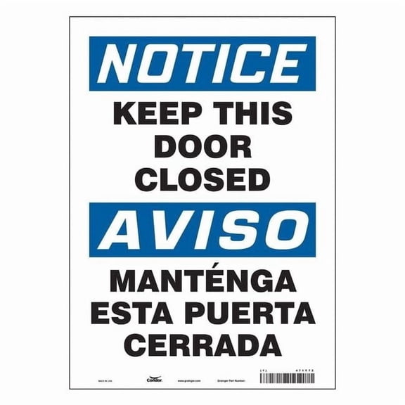 Condor Safety Sign,14 in x 10 in,Vinyl 471Y72