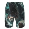 thumbnail image 3 of Logiee Wave Ocean Animal Shark Print Mens Swim Trunks Quick Dry Board Shorts,Breathable Hawaii Beach Shorts Swimwear Bathing Suits-X-Large, 3 of 6
