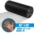 thumbnail image 2 of Fencer Wire Vinyl Coated 19 Gauge Welded Fence Wire Roll, Mesh Size 1/2-Inch x 1/2-Inch, Black Garden Fencing Wire Grid Hardware Cloth, Poultry Chicken Fence Rolls, Multiple Use for Home Improvement, 2 of 9