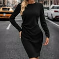 thumbnail image 2 of ChaoHeng Dresses for Women Plus Size Dresses Long Sleeve Casual Fashion Women's Spring/Summer Temperament Long Sleeve Round-Neck Dress, 2 of 5
