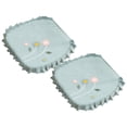 thumbnail image 2 of Lace Ruffle Chair Cushions for Dining Chairs, Non Slip Square, with Fixed Rope, Floral Decorative Seat Covers for Dining, Kitchen, Banquet, Hotel, Wedding & Party, Home Decor Chair Pads, Blue, 2 of 9