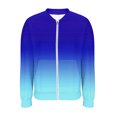 thumbnail image 6 of Casual Women's Fashion Print Long Sleeve Pocket Zipper Sweatshirt Pullover Hoodie Blouse Coat Loose Fit Warm Winter Tops | CSEONE,Blue L, 6 of 9