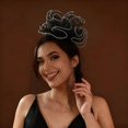 thumbnail image 4 of Flower Veil Headwear Fascinator Hat Styling Accessory For Women Elegant Lace Headpiece for Wedding Party Dance Event, 4 of 5