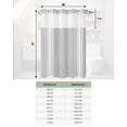 thumbnail image 6 of No Hook Shower Curtain with Snap in Liner, Farmhouse Gray White Stripe Hotel Shower Curtains for Bathroom, Washable Shower Curtain Liner Set with Mesh Top Window, 72”x78”, 6 of 6