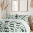 thumbnail image 6 of Ambesonne Floral Duvet Cover Set, Abstract Nostalgic Retro, King, Charcoal Grey Mint Green, 6 of 6