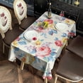 thumbnail image 3 of Pioneer Flower Floral Print Pattern Rectangle Tablecloth 60"x102",Waterproof Polyester Rectangle Table Cloth, Wipeable Spillproof Polyester Tablecloth for Dining, Camping, Indoor and Outdoor, 3 of 5