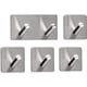 thumbnail image 1 of Ganchos adhesivos para baño o cocina, 5 piezas (1 gancho doble, 4 ganchos simples), toallero de acero inoxidable, 1 of 1