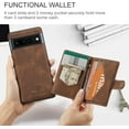 thumbnail image 6 of Case for Google Pixel 7 2022, Detachable Magnetic Wallet Credit Card Cash Slot Case Cover Support Wireless Charging Functional Kickstand Compatible with Google Pixel 7 2022 (Brown), 6 of 18