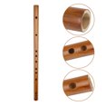 thumbnail image 1 of OUNONA Easy to Blow Piccolo Brown Lint Traditional Musical Instrument 1Pcs, 1 of 8