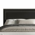 thumbnail image 4 of Home Design Keith Queen Upholstered Panel Bed Frame with Nailhead Trim, Black – Adult Bedroom Furniture, Easy Assembly, 4 of 6