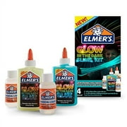 Elmer's Glow-in-the-Dark Slime Kit, Glow-in-the-Dark Glue, Assorted Colors with Glue Slime Activator, 4 Count