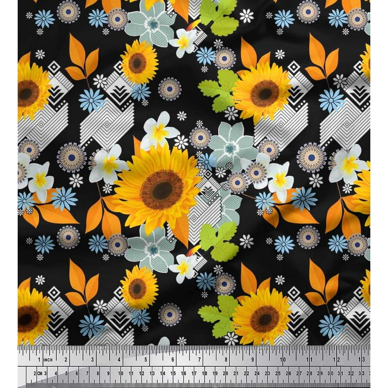 Chiffon Floral Print Fabric By Yard