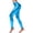 Blue, variant on Women's Shiny Faux Leather Yoga Leggings - High Waisted Dance Trousers with Elastic Fit, Nine-Point Length & Sleek Finish for Fashionable Workouts, Dance Sessions & Night Out Looks Blue 2XL