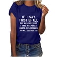 thumbnail image 1 of Gibobby Casual Playera de Manga Corta para Mujer Blusa de mujer TopsO NeckPartyStylish T-shirt(Azul,CH), 1 of 5