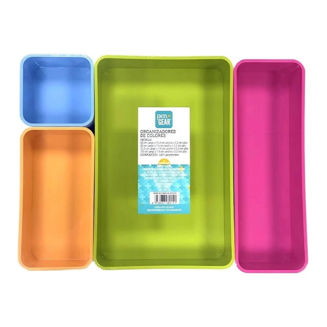 Organizador Pen + Gear de Colores 4 Piezas