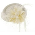 thumbnail image 2 of 2Pcs Mini Hat Hair Clip Feather Fascinator Derby Cocktail Tea Party Headwear for Women Ladies, 2 of 7