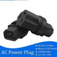 thumbnail image 3 of IEC320 C14 To NEMA 5 15R Power Adapter, Copper Core 2pcs C14 To 5 15R Adapter  for Table Lamp for UPS Power Supply, 3 of 7