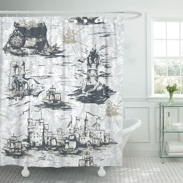 Pknmt Compass Pattern Sea View In Toile De Jouy Map Polyester Shower Curtain 60x72 Inches Walmart Com Walmart Com Pknmt Compass Pattern Sea View In Toile De Jouy Map Polyester Shower Curtain 60x72 Inches Walmart Com Walmart Com