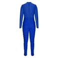thumbnail image 6 of 2025 Clearance Items under $5.00 LEBONYARD High Waist Women's Jumpsuits-Vintage Inspired Outfit,Women's Long Sleeved Mesh Top Pleated Pants Tight Fitting Jumpsuit Blue XL, 6 of 8