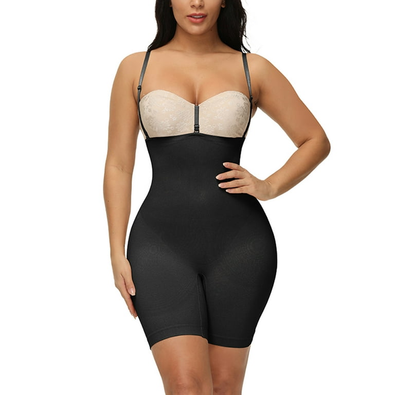 Open Bust Bodysuit Shapewear for Women Tummy Control Butt Lifter Seamless  Body Suits Mid Thigh Body Shaper Shorts