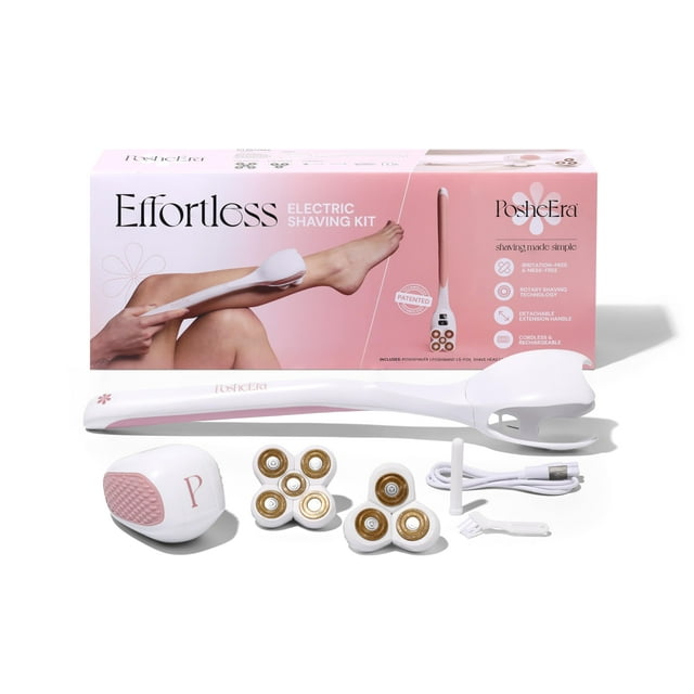 Kit de afeitado POSHEERA Posheera con mango de ajuste por fricción y carga USB