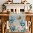 thumbnail image 4 of Spring Flowers Cotton Linen Table Runner for Dining Kitchen, Vintage Rustic Tulips Floral Butterfly Khaki Wedding Outdoor Party Tablerunners, Dresser Scarf Coffee Tablecloth Runners 13x48 Inches, 4 of 9