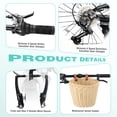 thumbnail image 3 of imerelez Urban Commuter Folding Bike 20 Inch Dark Grey, 6-Speed with Basket & Fenders, Portable Steel Frame Bicycle, 3 of 7