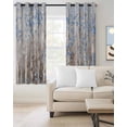 thumbnail image 2 of Blue Brown Forest Blackout Curtains for Bedroom/Living Room, Thermal Insulated Kitchen Curtains, Modern Oil Painting Art Grommet Darkening Window Treatment Drapes 27.5"x39"x2, 2 of 8