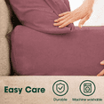 thumbnail image 3 of CH Sheet Set King Size, 4-Piece Bedding, Lightweight & Super Soft Easy Care Microfiber– Shrinkage & Fade Resistant Bedding Set with 14'' Deep Pockets (Burgundy), 3 of 6