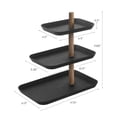 thumbnail image 7 of Yamazaki Home Three-Tier Accessory Tray, Walnut, Steel, 7 of 7