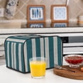 thumbnail image 6 of Toasting Machine Cover 4 Pieces 12.4×10.6×8.3in Dust-Proof Explosion-Proof Waterproof And Wear-Resistant Hollow Bottom Cyan Stripe_2, 6 of 7