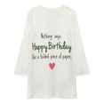 thumbnail image 3 of Happy Birthday Card with Heart Loose Dress Evening Dress Summer Dresses for Women Luxury Dress Long Sleeved Dress, 3 of 4