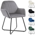 thumbnail image 2 of vidaXL Dining Chairs Upholstered Chair with Metal Legs for Living Room Velvet, 2 of 92
