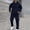 b-Navy, variant on Men’s Tracksuit Set Two Piece Sweatshirt and Jogger Pants Casual Sweat Suit Lounge Outfit