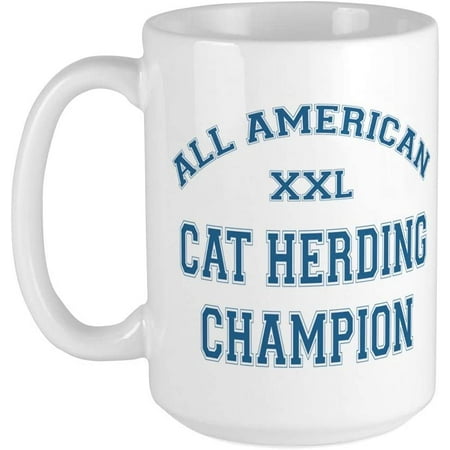 

AA Cat Herding Champion Large Mug Ceramic Coffee Mug Tea Cup 15 oz