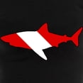thumbnail image 3 of CafePress - Diving Flag: Shark Women's Dark Pajamas - Women's Short Sleeve Print T-Shirt and Pants Dark Cotton Pajama Set, 3 of 7