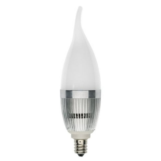 110volt Frosted Mini Candelabra LED Bulb, Cool White Starlights D5X