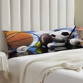 thumbnail image 2 of Sports Theme Body Pillow Cover Sport Ball Football Soccer Basektball Softball Long Pillow Case with Zipper Decorative Bedding Pillowcase Farmhouse Cushion Pillow Covers for Couch Bedroom,20"x54", 2 of 6