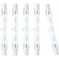 thumbnail image 1 of Bombillas Halógenas Lineales R7s 78mm 150w 2100lm Blanco Cálido 2800k Regulable Tipo J Bombilla Foco Lineal de Doble Extremo para Luces de Techo Iluminación de Paisaje, Paquete de 5, 1 of 5