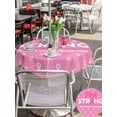 thumbnail image 6 of Outdoor Tablecloth with Umbrella Hole Zipper Pink Ribbon Round Tablecloth 54" Waterproof Outside Table Cloth Breast Cancer Awareness String Symbol Patio Table Cover Tablecloths for Picnic Party, 6 of 8