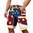 thumbnail image 7 of DIOAZUD Men's Patriotic Cargo Shorts American Flag Print Multi Pockets Lightweight Casual Outdoor Wear, 7 of 7
