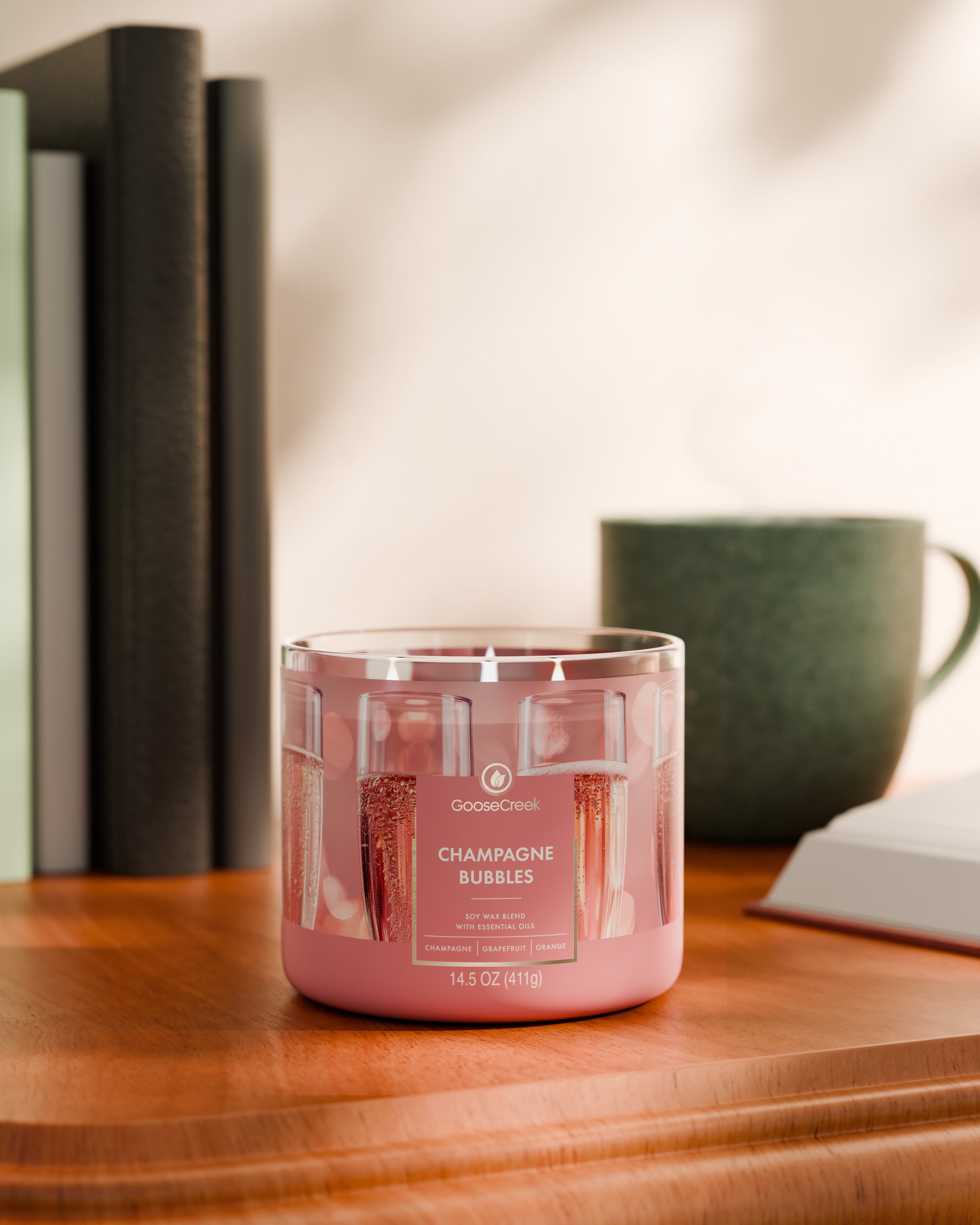 Goose Creek 3-Wick Champagne Bubbles Scented Jar Candle, 14.5oz.