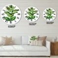 thumbnail image 4 of Designart 'Vintage Green Leaves Plants Vi' Traditional Wall Clock, 4 of 5