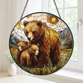 Bear Family Forest Stained Glass Style Suncatcher – Window Decor ...