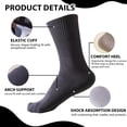 thumbnail image 6 of LDU Men's Crew Socks with Non-Slip Sole, Solid Color Cotton Athletic Socks with Moisture-Wicking for Sports & Daily Use, 3 Pairs, 6 of 6