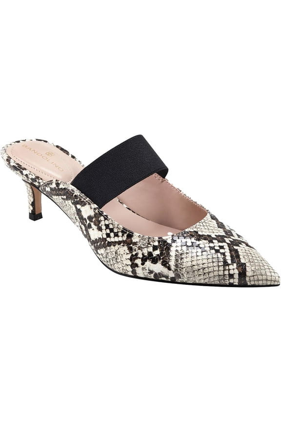 Womens Myna 3 Faux Leather Slip On Kitten Heels