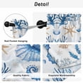 thumbnail image 5 of Seahorse Coastal Kitchen Curtains, Summer Beach Starfish Coral Nautical Light Filtering Window Curtain Panels, 2Pcs Rod Pocket Window Treatments Set for Study Room Bathroom Bedroom 52x54 Inches, 5 of 9