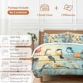 thumbnail image 6 of 3 Piece Colorful Birds Duvet Cover Set California King, Microfiber Comforter/Quilt Cover with Corner Ties and 2 Pillowcases, Modern Oil Painting Art Spring All Season Soft Bedding with Zipper Closure, 6 of 8
