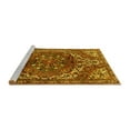thumbnail image 2 of Ahgly Company Machine Washable Indoor Round Persian Yellow Traditional Area Rugs, 3' Round, 2 of 4